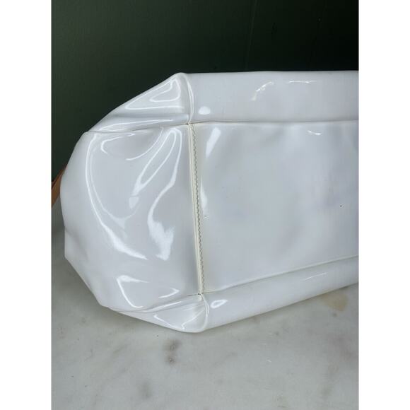Dooney & Bourke Pocketbook White Patent Leather Large Nina Handbag - Picture 12 of 16